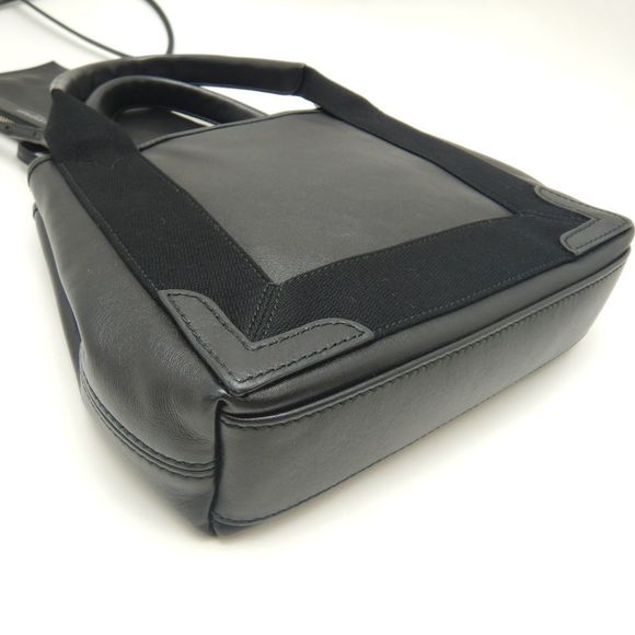 Balenciaga Navy Cabas XS Tote Bag Canvas Leather Black - Picture 6 of 8